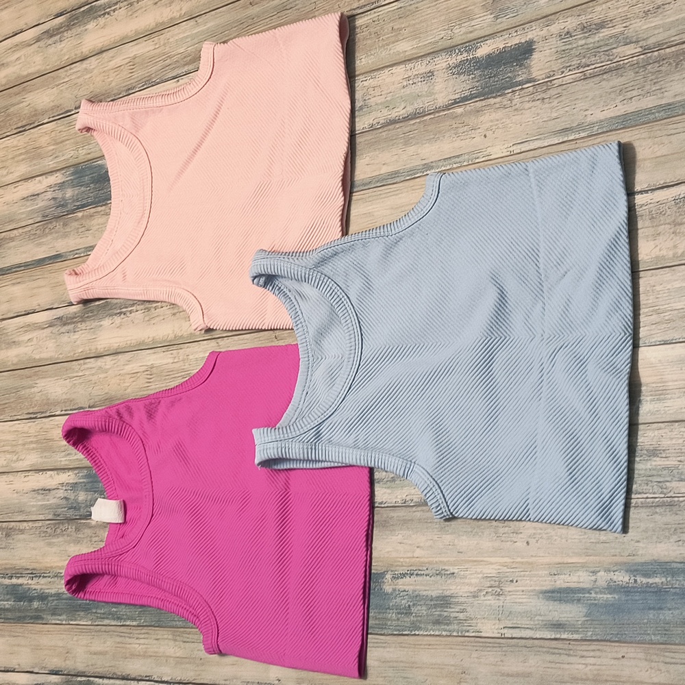 Nikibiki  Ribbed Crop Top Lot Of 3